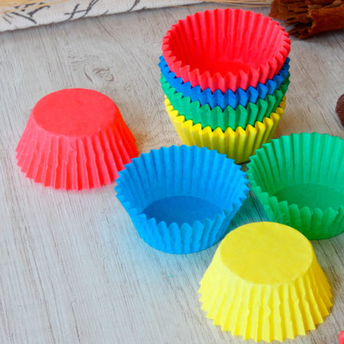 Capsula de papel de variados colores numero 7
