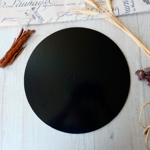 Disco negro de cartón 30 cms de diámetro